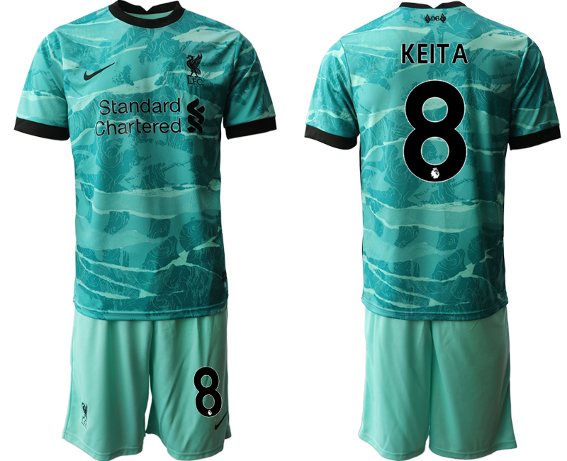 Men 2020-2021 club Liverpool away #8 green Soccer Jerseys